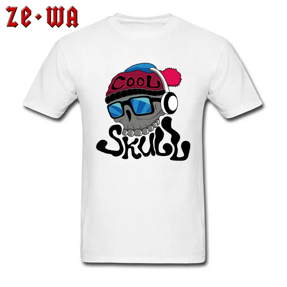 skull201897Y Tops Tees Rife Round Neck Group Short Sleeve 100% Cotton Fabric Men T Shirt Casual Tops Tees Drop Shipping skull201897Y white