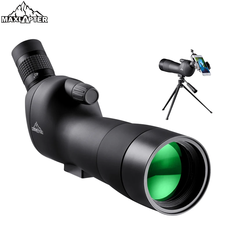

MAXLAPTER Spotting Scope with Tripod 20-60x Zoom for Birdwatching Telescope Hunting Monocular Waterproof Safari Phone Adapters