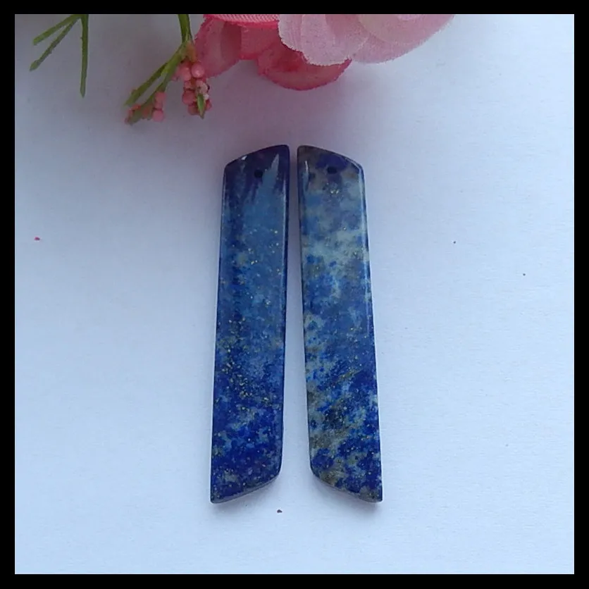 

SALE,Gemstone Jewelry,Lapis lazuli fashion women Earring Bead,Fashion Jewelry,46x9x3mm,7.92g