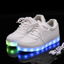 men casual shoes Led Shoes For Adults USB Rechargeable Luminous Light Men Shoes Black White