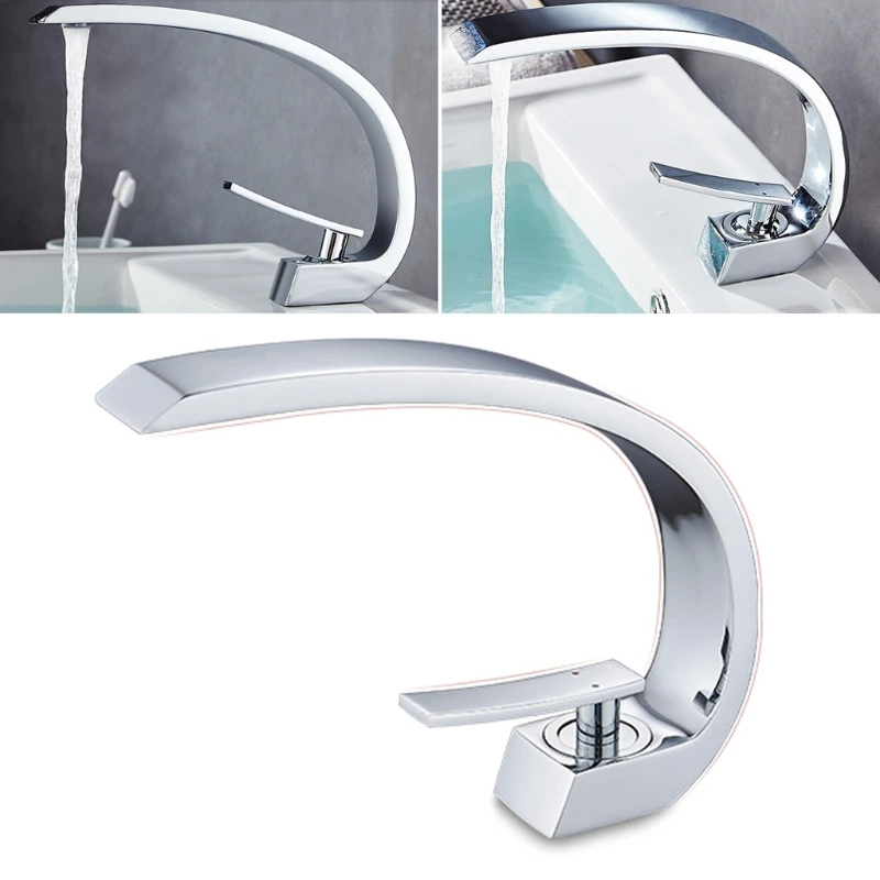 

Basin Faucets Modern Bathroom Sink Washbasin Mixer Tap Single Handle Deck Mount