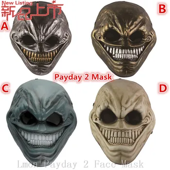 

New Design Payday 2 mask MovieTheme Masquerade Party Masks Resin Game Robber US joker clown costume Adult Party Mask Free size