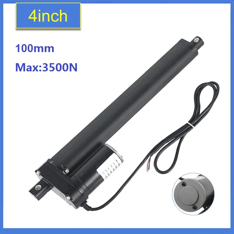 

Heavy Duty 4"100mm Stroke Linear Actuator 12V/24v DC max load 3500N/350KGS/770LBS electric linear actuator tubular motor motion