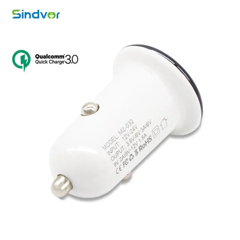 Sindvor 5 V 3A شاحن سيارة USB صغير سريعة تهمة 3.0 الهاتف المحمول محول شحن سريع QC 3.0 تهمة العالمي ل فون Xiaomi
