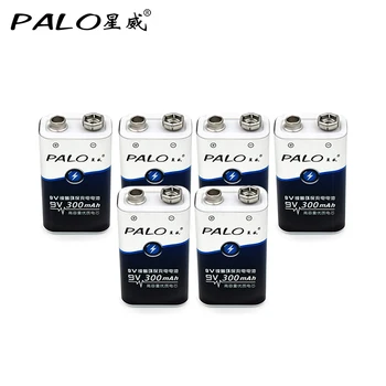 

6pcs/lot New High Quality Long Life 9V6F22 NIMH 300mah Rechargeable Batteries FOR Alarm Toys Walkman Microphone Remote Control
