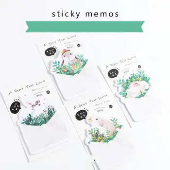 

1pc Kawaii Rabbit Pledge Self-Adhesive Memo Pad Sticky Notes Bookmark School Office Supply Stationery Paper