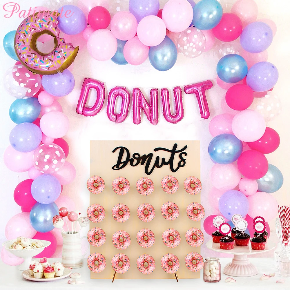 

PATIMATE DIY Large Donut Wall Wedding Party Decoration Rustic Donuts Display Board For Wedding Bridal Shower Decor Doughnut Wall