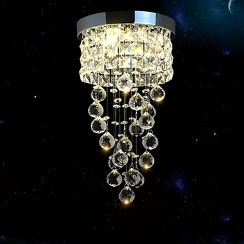 

New Modern Led Small Crystal Chandelier Lighting Ceiling Lamp for Kitchen Bathroom Closet Bedroom Decorative Lamp 20cm Diameter