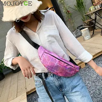 

Holographic Fanny Pack Laser Waist Packs Women's Waistband Banana Bags Waist bag Women's Belt Waist Bag Steam Punk Leg Bag