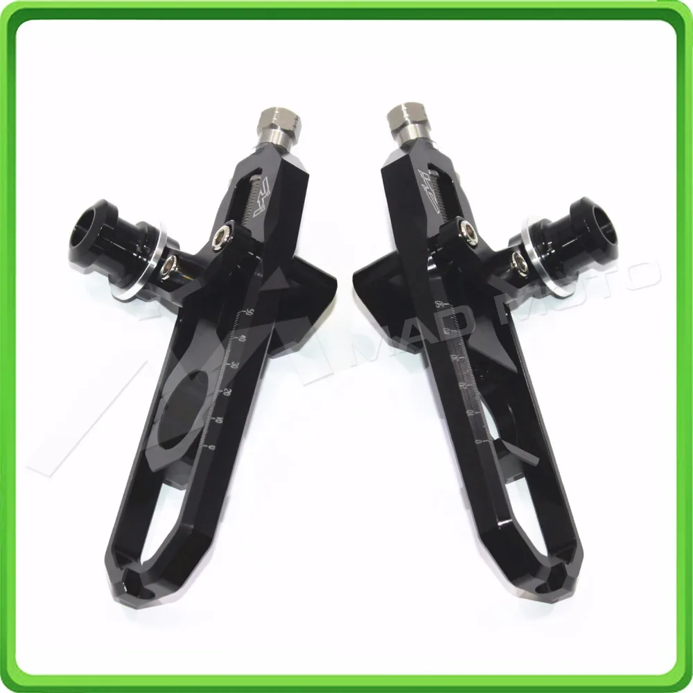 Motorcycle Chain Tensioner Adjuster with spool fit for Suzuki GSXR 600 GSX-R 750 2011 2012 2013 2014 2015 2016 Black (11)