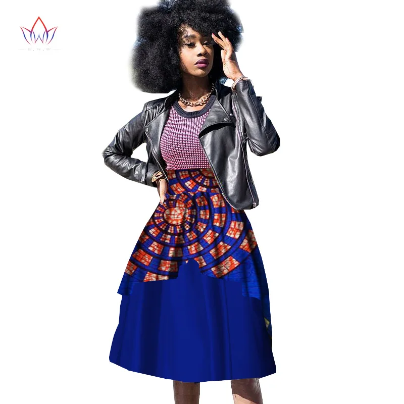 Roupas para Mulher Vestido de Baile Recente Bazin Riche Africano Dashiki Cera Impressão Joelho Comprimento Dupla Camada Saia Wy1200 39 Online shopping