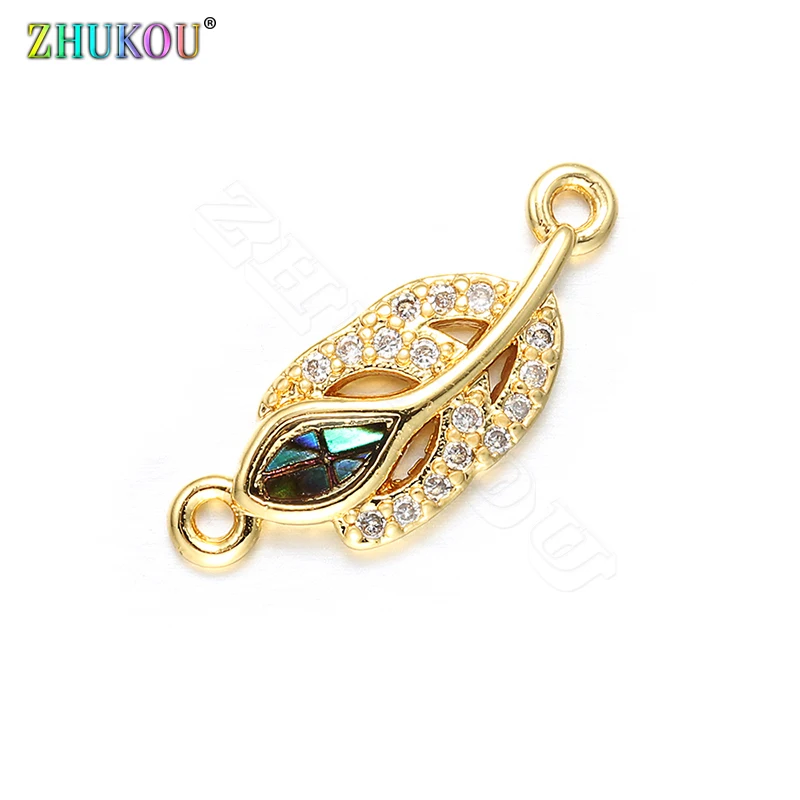 ZHUKOU 1PCS Fashion charms Accessories for jewelry earring DIY handmade women's necklace jewelry connector VS299 6x17mm