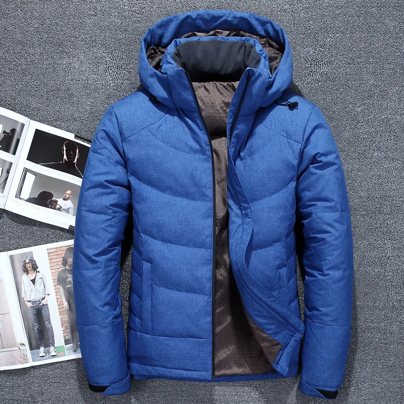 

zozowang Jaqueta Masculina Men Down Jacket Men Hooded Down Coat Casaco Masculino Inverno Duck Down Winter Men Coat