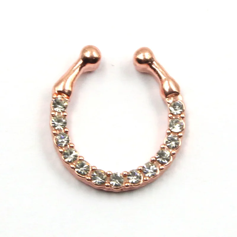 40 шт. винты для имитации носа Серебряного и золотого цвета|nose ring clip|fake nose septumpiercing