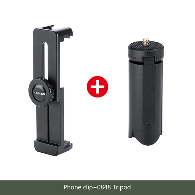 Ulanzi адаптер для крепления штатива сотового телефона с холодным башмаком, металлический адаптер для штатива телефона с винтом 1/4 дюйма, совместимый с iPhone Xs Max XR 8 - Цвет: kit 2