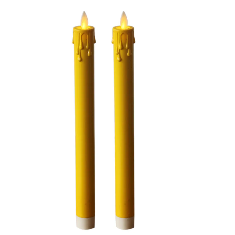 Drip 8" Flameless Moving Wick Dancing Battery Operated Taper Led