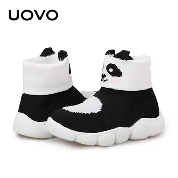 

Cartoon Panda Design Kids Boots Toddler Baby Boots Boys Girls Breathable Slip-on Plush Botas Cute Children Shoes Size 23-31