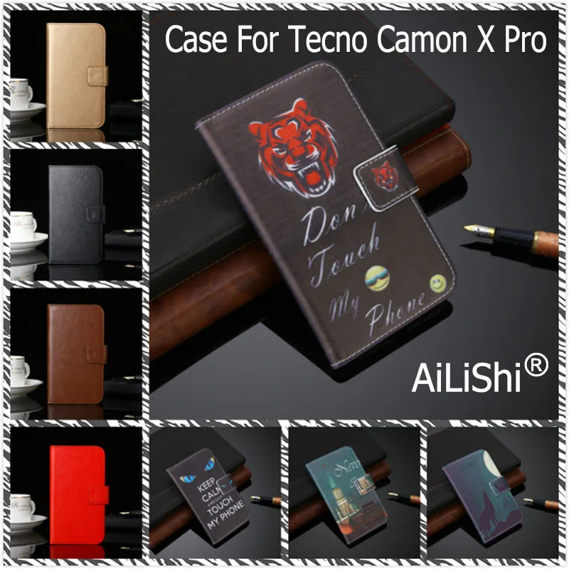 

AiLiShi PU Leather Case For Tecno Camon X Pro Luxury Flip Hot Protective Cover Wallet With Card Slots Camon X Pro Tecno Case