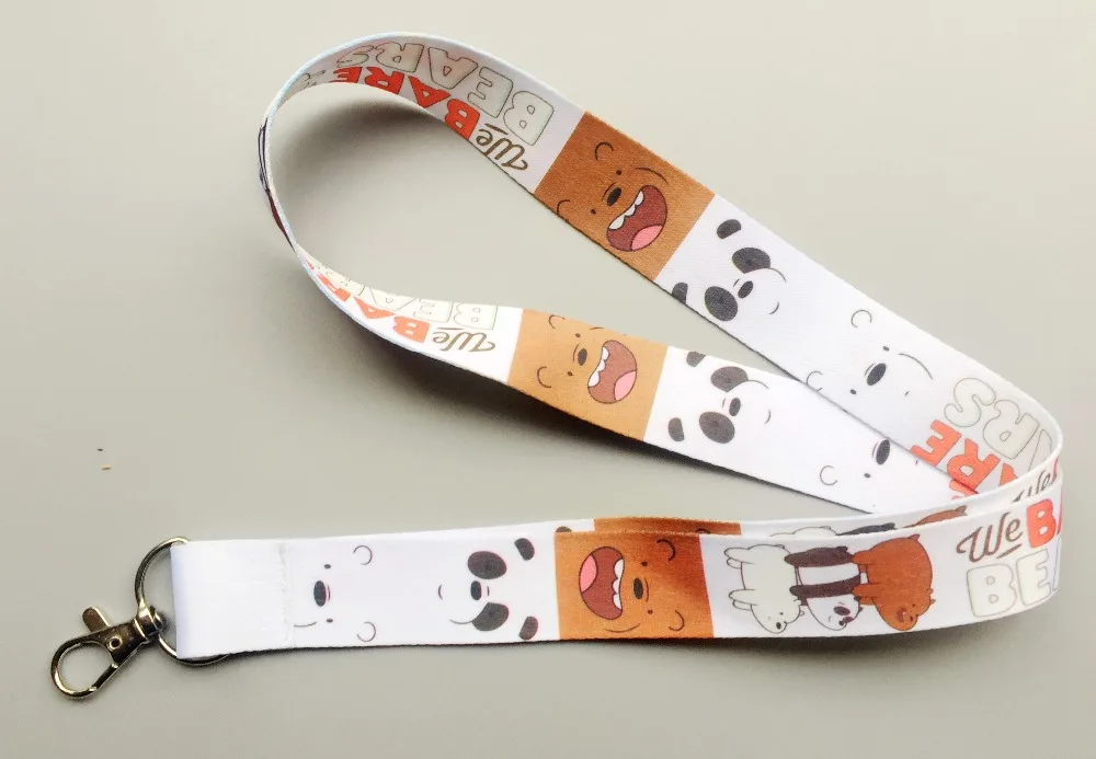 12pcs cartoon Popular Grizzly panda Ice Bears Key Lanyard Badge ID Cards Holders Neck Straps with Keyring Gifts Party Favors | Украшения и