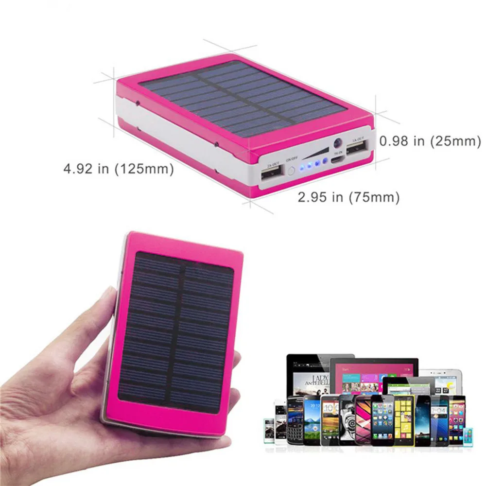 

Without battery mobile power nesting solar LED portable dual USB power 5x18650 external battery charger DIY box compatible