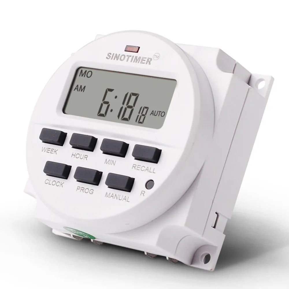 SINOTIMER TM618N 2 В 220 ЖК дисплей Цифровой AC программируемый таймер с UL перечисленных