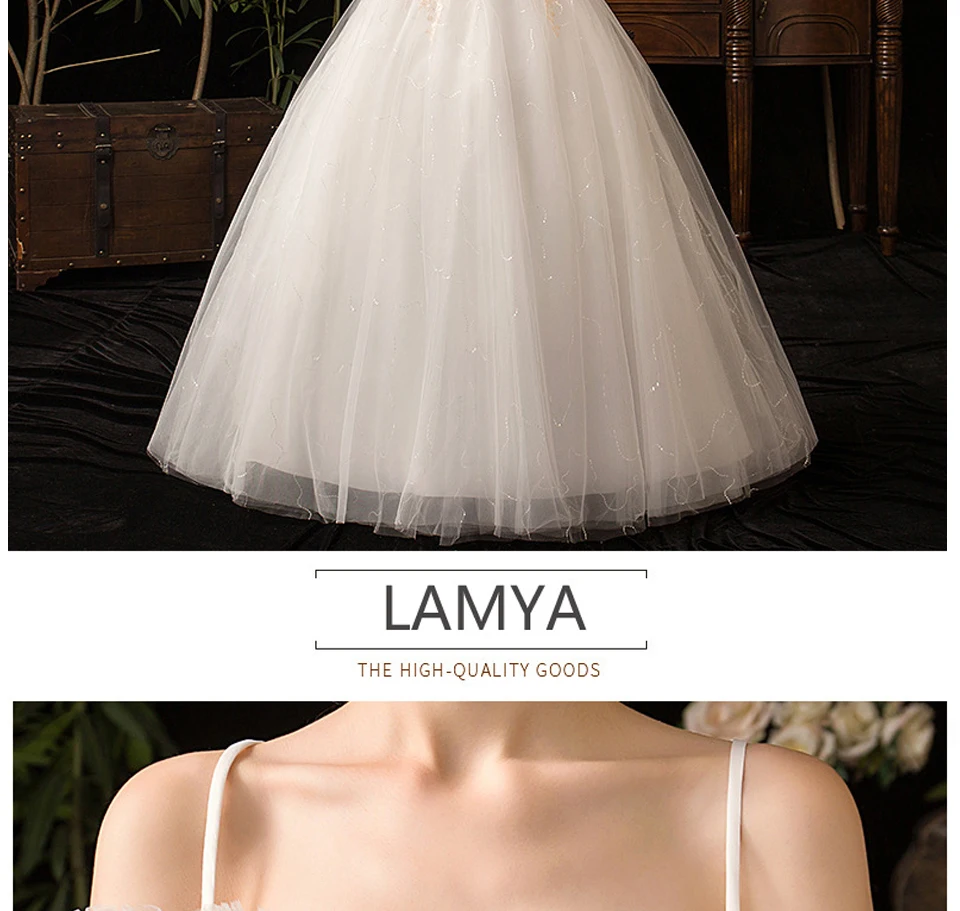 LAMYA/2019 новое многослойное Тюлевое свадебное платье с расклешенными рукавами аппликация «сердце» Свадебные платья под заказ Vestido De Noiva
