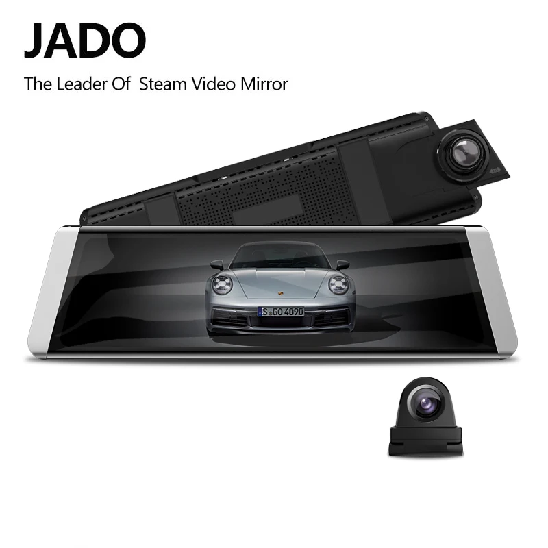 

JADO D800s X3 Stream Rearview Mirror LDWS GPS Track 10 IPS Touch Screen Full HD 1080P Car Dvrs Dash cam