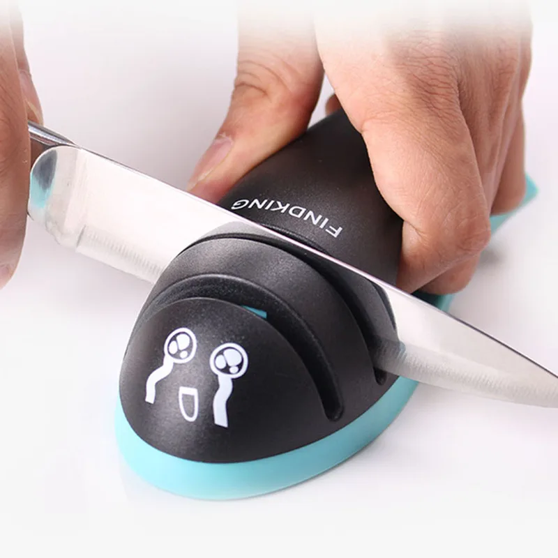 

2 Stages (Diamond & Ceramic) Fish Shape Kitchen Knife Sharpener Household Knife Sharpener Whetstone Sharpening Stone