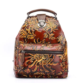 

New Women Backpacks Quality Leather School Backpacks for Teenage GirlsVintage Style Shoulder Bag Daypack