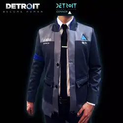 2018 новая игра Детройт: стать человеком Коннор RK800 костюм спецагента Униформа плотный унииз косплей костюм на Хэллоуин
