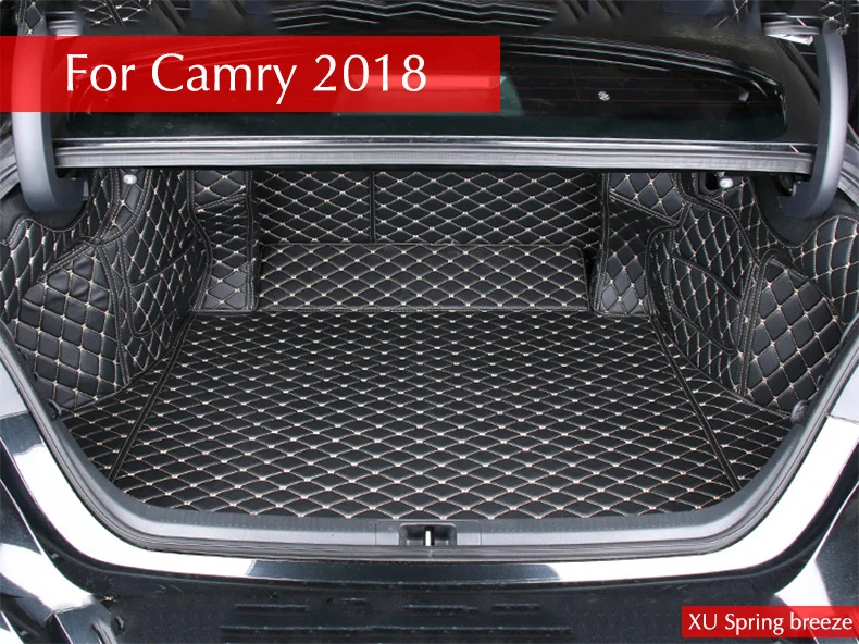 

Car Rear Tail Box Trunk Mat Durable Boot Carpets Car styling For Toyota 2017 2018 Camry