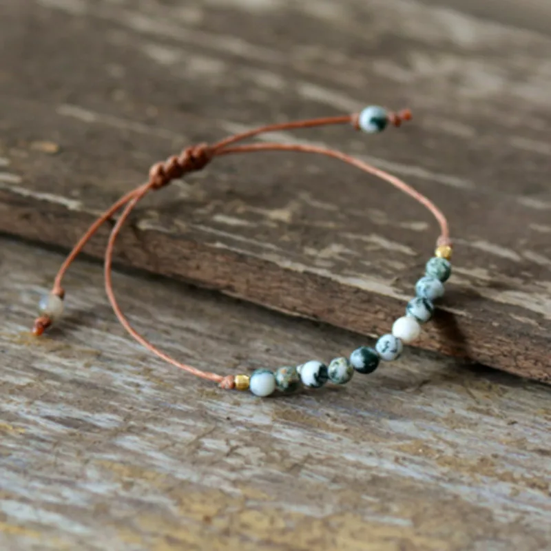 

HOT Boho Handmade Natural Stone Women Bracelet Minimalism Wrap Bracelet Friendship Bead Chain Holiday Gift Jewelry Dropshipping