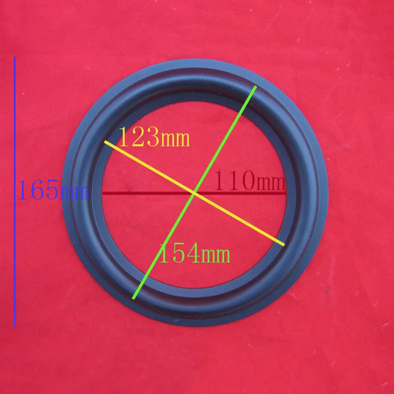 2pcs Speaker Mending Parts 6.5 inch Rubber Side Surround(110mm/123mm/154mm/165mm)