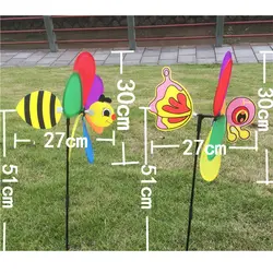 Красочные 3D насекомое большое животное пчела Божья коровка ветряная мельница ветер Spinner Whirligig Двор Сад Открытый Классические игрушки