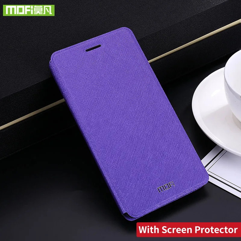 Mofi для Xiaomi Redmi Примечание 5A чехол для Xiaomi Redmi Примечание 5A Prime Pro Чехол Силиконовый Флип кожаный Redmi Note 5A Pro Чехол - Цвет: purple W protector