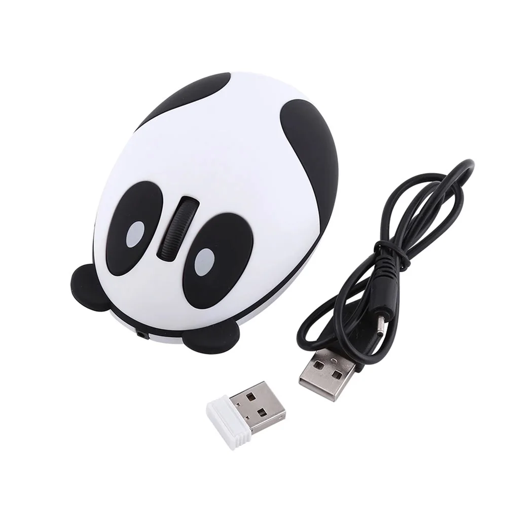 FELYBY перезаряжаемая мультяшная панда беспроводная мышь мини с USB для ноутбука