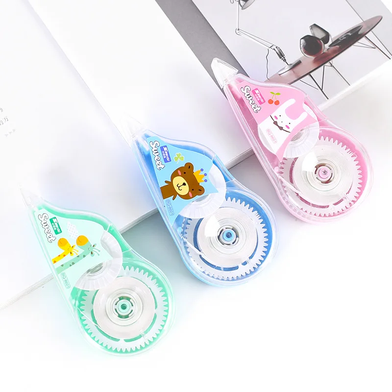 1pcs cartoon student altered tape Cute large capacity student