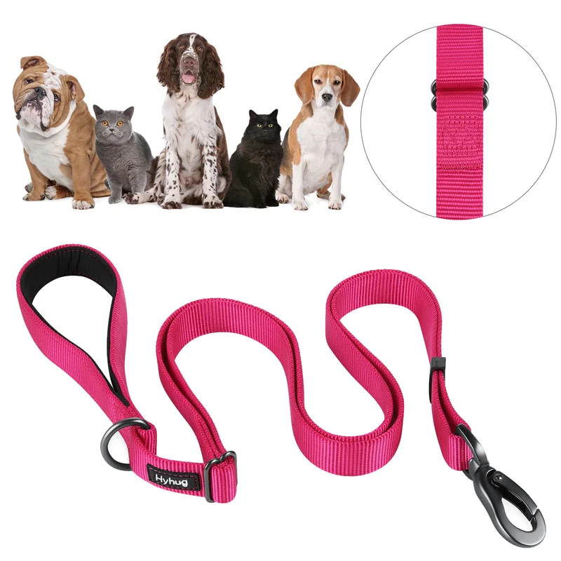 

Pet Dog Belt Adjustable Nylon Dog Leash Large Dog Leash Puppy Leash High-quality Strong Durable Leashes Padded Handle HY097