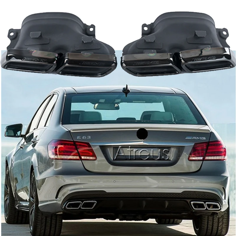 

Black/Silver Chrome 304 Stainless Steel Car Exhaust Muffler Tips For Mercedes Benz AMG S65 S63 E63 W222 W212 W205 R231 W218