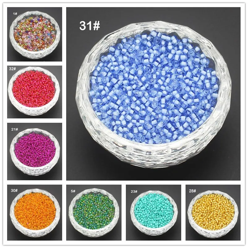 Wholesale 2 3mm small glass beads 30 gram/3000pcs 1# , For DIY Jewelry