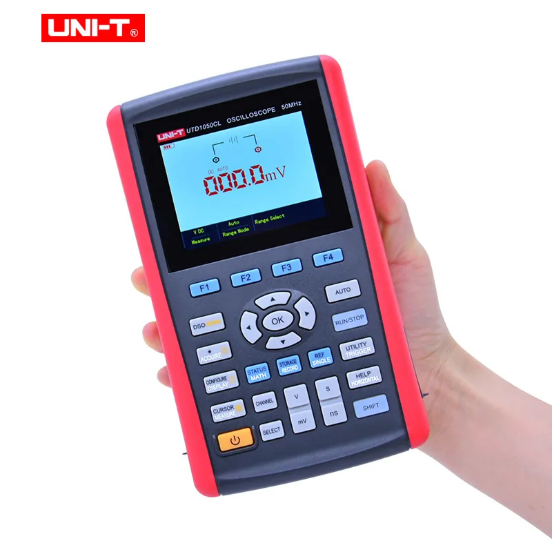 Ручной цифровой осциллограф UNI T UTD1025CL частота дискретизации 200 МГц полоса