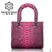 mengzhongmeng real Python skin women bag single shoulder women handbag American fashion retro portable crossbody bag python bag