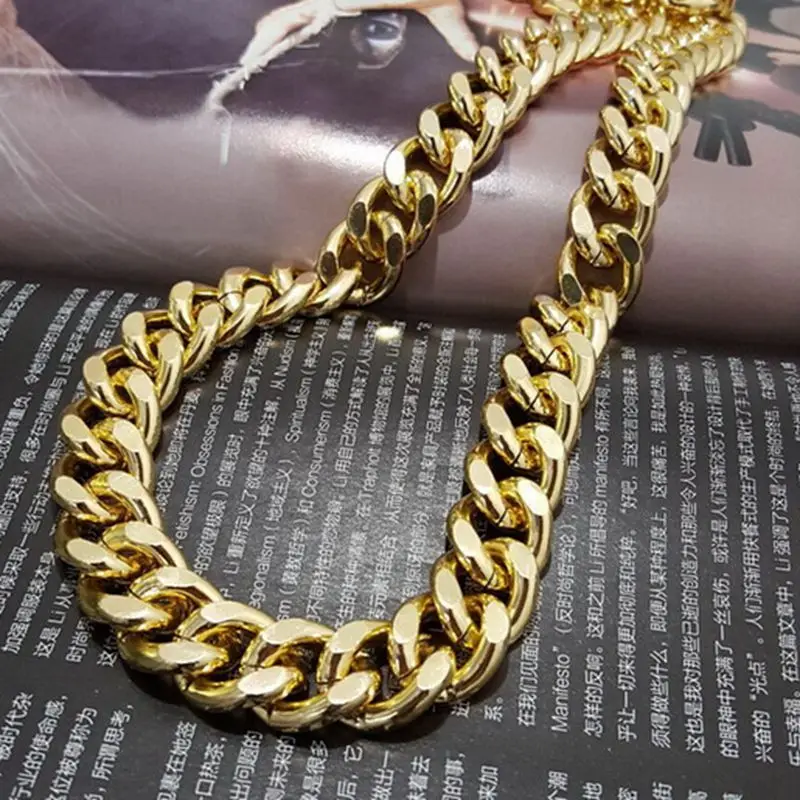 

Fashion Night Club Exaggerated Jewelry Personality Hip Hop Gold Long Aluminium Chains Necklaces