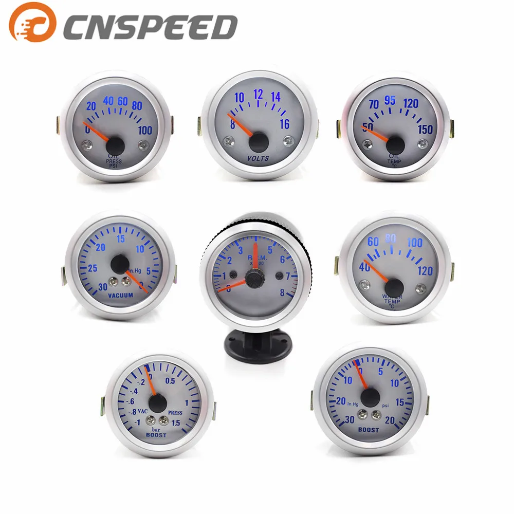 CNSPEED 52mm auto boost gauge vacuum water temp gauge oil temp gauge