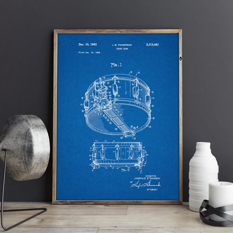Snare Drum Patent Wall Art Print