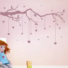 Tree Branch Cot Mobile Wall Stickers Heart Wall Decal Baby Nursery Decor New Arrivals Wallpaper High Quality Wall Tattoo SA311