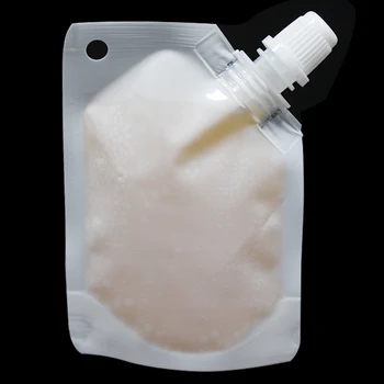 

DHL White Doypack Poly Spout Bag Drinking Soybean Milk Liquid Package Stand Up Plastic Spout For Jelly Wine Juice Cola Pack Bag