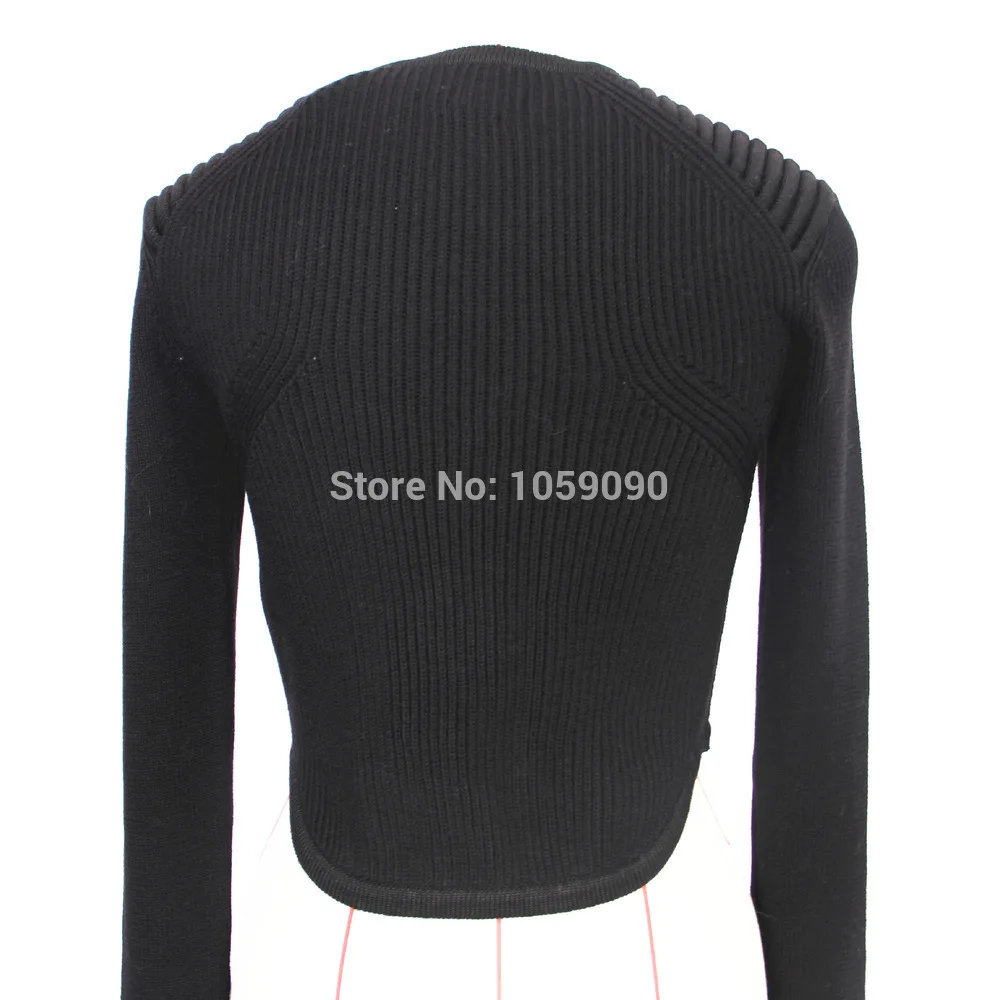 Yidora женский подиумный полосатый короткий тонкий пуловер свитер пуговицы на плечах удлиненный Укороченный джемпер с длинными рукавами
