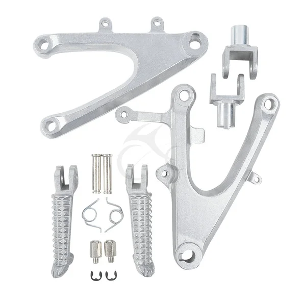 Motorcycle Front Rider Footrest Foot Pegs Bracket Set For YAMAHA YZF R1 2004 2006 2005in Foot