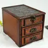 Copper Statue Classic antiquity belt mirror wooden jewel box dressing box compound desktop storage box 4